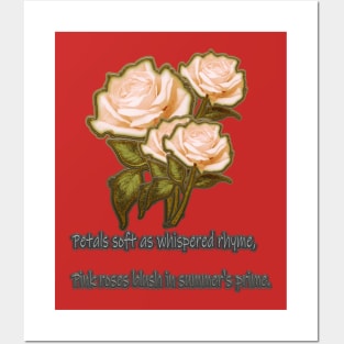 Pink roses blush Posters and Art